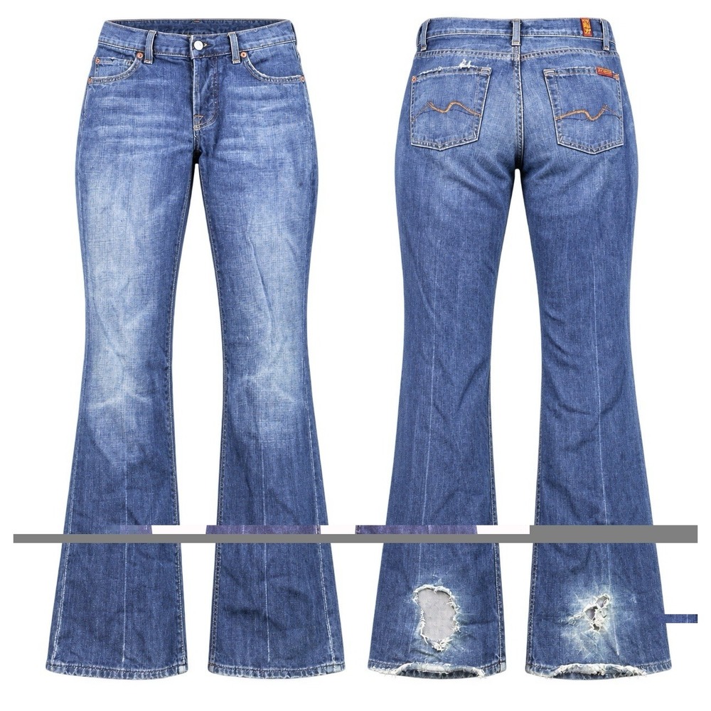 7 For All Mankind Bootcut Blair Jeans Women Mid rise medium wash 30x32"